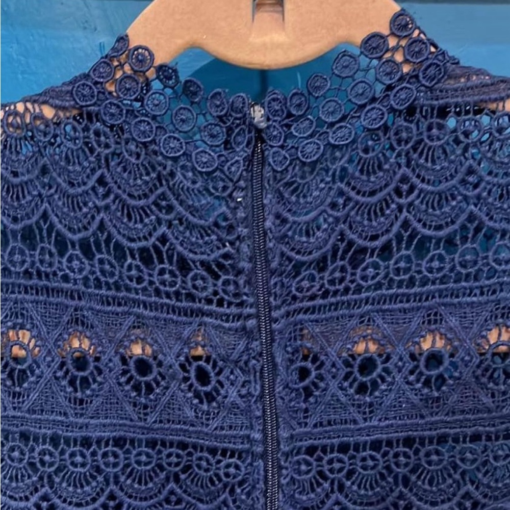 Francesca ‘Kady’ Royal Blue Dress XS Lace Trim - Picture 8 of 8